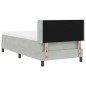 vidaXL Letto con Materasso a Rete Grigia Chiara 90x200 cm in Velluto