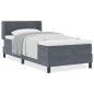 Letto a box spring vidaXL con materasso grigio scuro 90x200 cm in velluto Letto a box spring vidaXL con materasso grigio scuro 90x200 cm in velluto