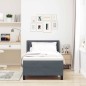Letto a box spring vidaXL con materasso grigio scuro 90x200 cm in velluto Letto a box spring vidaXL con materasso grigio scuro 90x200 cm in velluto