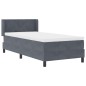Letto a box spring vidaXL con materasso grigio scuro 90x200 cm in velluto Letto a box spring vidaXL con materasso grigio scuro 90x200 cm in velluto