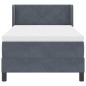 Letto a box spring vidaXL con materasso grigio scuro 90x200 cm in velluto Letto a box spring vidaXL con materasso grigio scuro 90x200 cm in velluto