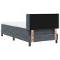 Letto a box spring vidaXL con materasso grigio scuro 90x200 cm in velluto Letto a box spring vidaXL con materasso grigio scuro 90x200 cm in velluto