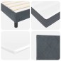 vidaXL Letto con Rete Ortodontica e Materasso Grigio Scuro 100x200 cm Velluto vidaXL Letto con Rete Ortodontica e Materasso Grigio Scuro 100x200 cm Velluto
