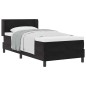 vidaXL Letto con Rete a Molla e Materasso Nero 100x200 cm Velluto