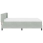 vidaXL Letto Box Spring con Materasso Grigio Chiaro 140x190 cm in Velluto vidaXL Letto Box Spring con Materasso Grigio Chiaro 140x190 cm in Velluto