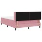 vidaXL Letto a Box con Materasso Rosa 140x190 cm Velluto