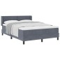 Letto a Molle VidaXL con Materasso Grigio Scuro 140x200 cm Velluto Letto a Molle VidaXL con Materasso Grigio Scuro 140x200 cm Velluto