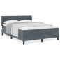 Letto a Molle VidaXL con Materasso Grigio Scuro 140x200 cm Velluto Letto a Molle VidaXL con Materasso Grigio Scuro 140x200 cm Velluto