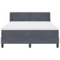Letto a Molle VidaXL con Materasso Grigio Scuro 140x200 cm Velluto Letto a Molle VidaXL con Materasso Grigio Scuro 140x200 cm Velluto