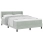 Letto Box Spring vidaXL con Materasso Grigio Chiaro 160x200 cm Velluto Letto Box Spring vidaXL con Materasso Grigio Chiaro 160x200 cm Velluto