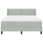 Letto Box Spring vidaXL con Materasso Grigio Chiaro 160x200 cm Velluto Letto Box Spring vidaXL con Materasso Grigio Chiaro 160x200 cm Velluto