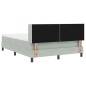 Letto Box Spring vidaXL con Materasso Grigio Chiaro 160x200 cm Velluto Letto Box Spring vidaXL con Materasso Grigio Chiaro 160x200 cm Velluto