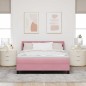 Letto Box Spring vidaXL con Materasso Rosa 160x200 cm Velluto