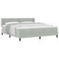 vidaXL Letto con Box Spring e Materasso Grigio Chiaro 180x200 cm in Velluto