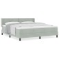 vidaXL Letto con Box Spring e Materasso Grigio Chiaro 180x200 cm in Velluto