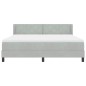 vidaXL Letto con Box Spring e Materasso Grigio Chiaro 180x200 cm in Velluto