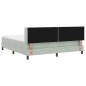 vidaXL Letto con Box Spring e Materasso Grigio Chiaro 180x200 cm in Velluto