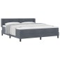 vidaXL Letto Box Spring con Materasso Grigio Scuro 180x200 cm Velluto vidaXL Letto Box Spring con Materasso Grigio Scuro 180x200 cm Velluto