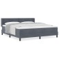 vidaXL Letto Box Spring con Materasso Grigio Scuro 180x200 cm Velluto vidaXL Letto Box Spring con Materasso Grigio Scuro 180x200 cm Velluto