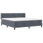 vidaXL Letto Box Spring con Materasso Grigio Scuro 180x200 cm Velluto vidaXL Letto Box Spring con Materasso Grigio Scuro 180x200 cm Velluto