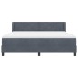 vidaXL Letto Box Spring con Materasso Grigio Scuro 180x200 cm Velluto vidaXL Letto Box Spring con Materasso Grigio Scuro 180x200 cm Velluto