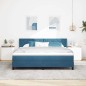 Letto Box Spring vidaXL con Materasso Blu Scuro 180x200 cm Velluto Letto Box Spring vidaXL con Materasso Blu Scuro 180x200 cm Velluto