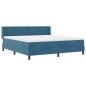 Letto Box Spring vidaXL con Materasso Blu Scuro 180x200 cm Velluto Letto Box Spring vidaXL con Materasso Blu Scuro 180x200 cm Velluto