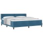 vidaXL Letto Box Spring con Materasso Blu Scuro 200x200 cm Velluto vidaXL Letto Box Spring con Materasso Blu Scuro 200x200 cm Velluto