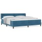 vidaXL Letto Box Spring con Materasso Blu Scuro 200x200 cm Velluto vidaXL Letto Box Spring con Materasso Blu Scuro 200x200 cm Velluto