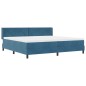 vidaXL Letto Box Spring con Materasso Blu Scuro 200x200 cm Velluto vidaXL Letto Box Spring con Materasso Blu Scuro 200x200 cm Velluto