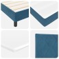 vidaXL Letto Box Spring con Materasso Blu Scuro 200x200 cm Velluto vidaXL Letto Box Spring con Materasso Blu Scuro 200x200 cm Velluto