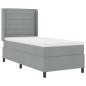 vidaXL Letto box con materasso grigio chiaro 80 x 200 cm in tessuto