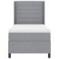 vidaXL Letto box con materasso grigio chiaro 80 x 200 cm in tessuto