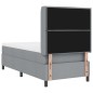 vidaXL Letto box con materasso grigio chiaro 80 x 200 cm in tessuto