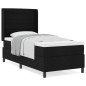 vidaXL Letto a molle con materasso nero 80 x 200 cm in tessuto vidaXL Letto a molle con materasso nero 80 x 200 cm in tessuto