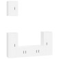 Set di Mobili Porta TV 5 pz Bianco in Legno Multistrato Set di Mobili Porta TV 5 pz Bianco in Legno Multistrato