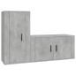Set di Mobili Porta TV 2 pz Grigio Cemento in Legno Multistrato Set di Mobili Porta TV 2 pz Grigio Cemento in Legno Multistrato