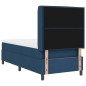 vidaXL Letto a molle con materasso - Blu, 90x200 cm, Tessuto vidaXL Letto a molle con materasso - Blu, 90x200 cm, Tessuto