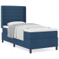 vidaXL Letto a molla con materasso Blu 100 x 200 cm in tessuto vidaXL Letto a molla con materasso Blu 100 x 200 cm in tessuto