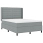 vidaXL Letto con box e materasso Grigio chiaro 140x200 cm in tessuto
