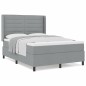 vidaXL Letto con box e materasso Grigio chiaro 140x200 cm in tessuto