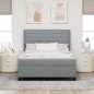 vidaXL Letto con box e materasso Grigio chiaro 140x200 cm in tessuto