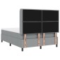 vidaXL Letto con box e materasso Grigio chiaro 140x200 cm in tessuto