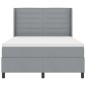 vidaXL Letto a Molle con Materasso Grigio chiaro 160x200 cm in Tessuto