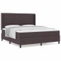 vidaXL Letto con molle e materasso - Marrone Scuro, 180x200 cm, Tessuto