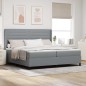vidaXL Rete a Molle con Materasso Grigio Chiaro 200x200 cm in Tessuto