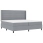 vidaXL Rete a Molle con Materasso Grigio Chiaro 200x200 cm in Tessuto
