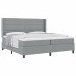 vidaXL Rete a Molle con Materasso Grigio Chiaro 200x200 cm in Tessuto