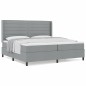 vidaXL Rete a Molle con Materasso Grigio Chiaro 200x200 cm in Tessuto