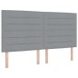 vidaXL Rete a Molle con Materasso Grigio Chiaro 200x200 cm in Tessuto